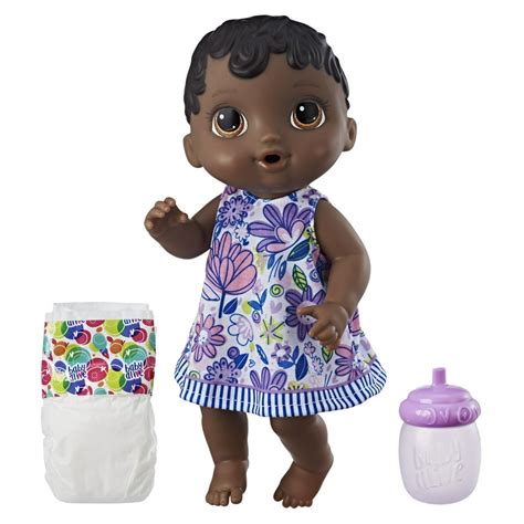 Baby Alive Lil Sips Baby Black Structured Hair Doll Ages 3 And Up