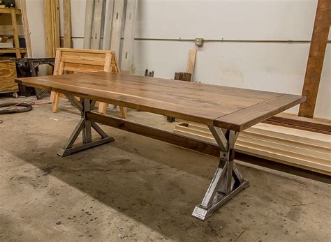 Maybe you would like to learn more about one of these? Modern Industrial Trestle Table | KS WoodCraft