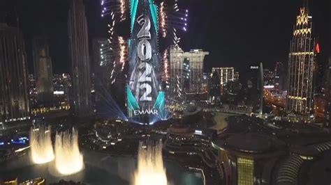 Dubai Burj Khalifa New Years 2022 Fireworks