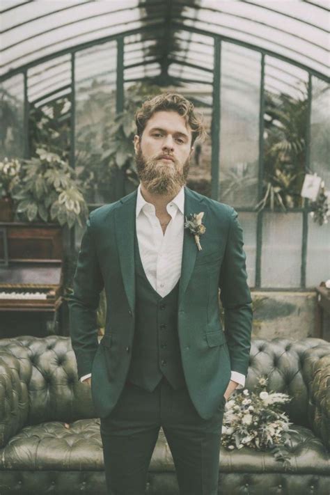 Emerald Groom Suit Green Wedding Suit Boho Groom Inspiration Edgy Groom Ideas Blandin