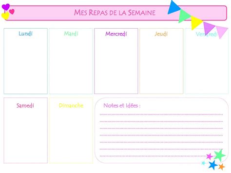 Nombreux sont ceux qui sont à la recherche de planning vierge pour faire leurs menus pour la semaine ! Modèle de menu de la semaine à imprimer.Planning de repas ...