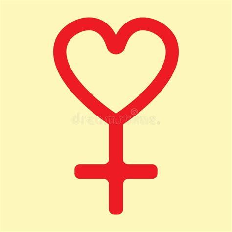 a heart shaped female gender symbol illustration stock vector illustration of emotions days