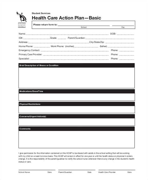 11 Healthcare Plan Templates Pdf Word