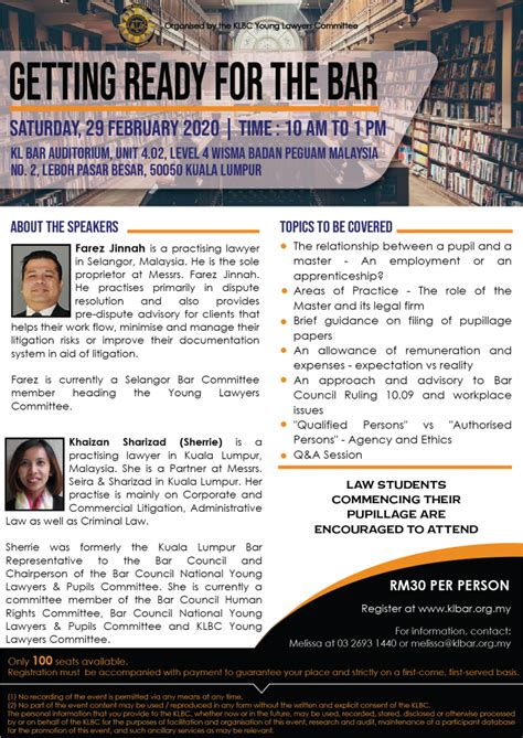 Explore all 437.000+ current jobs in united kingdom and abroad. Getting Ready for the Bar on 29 February 2020 - KL BAR