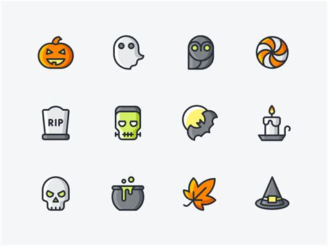 Halloween Icon Set Halloween Apps Halloween Icons Halloween Design