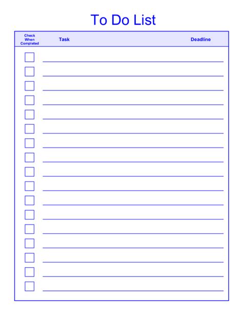 printable   list template  word world