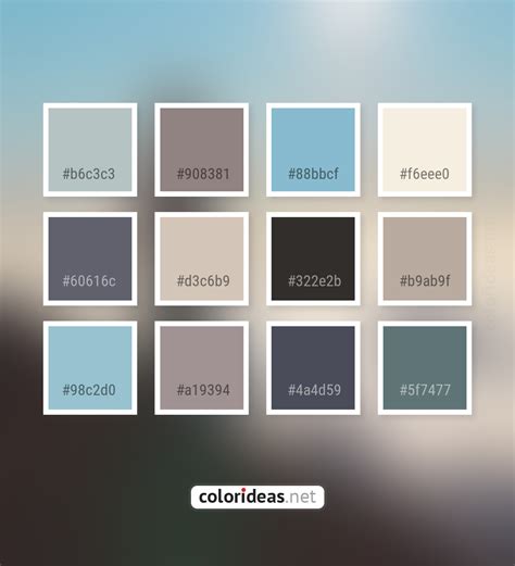 Ironstone Brown Blue Bayoux Dark Gray Smoked Color Palette Color