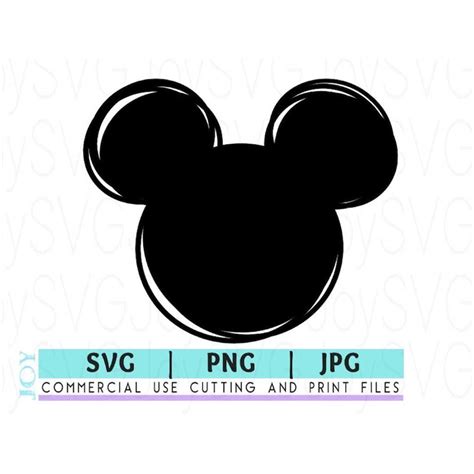 Mickey Mouse Silhouettes Outline Head Digital Download Svg Inspire