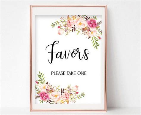 Favors Please Take One Favors Sign Favors Printable Wedding Favors
