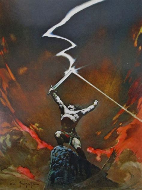 Vintage Frank Frazetta Art Against Gods 1966 Full Color Plate