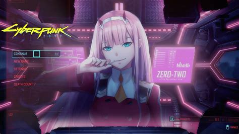 Cyberpunk 2077 Zero Two 02 Main Menu Background Mod Download Darling