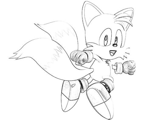 Sonic Coloring Page Tails Miles Tails Prower Coloring Page Free