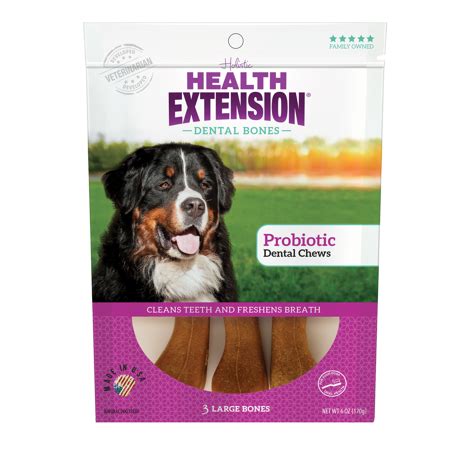 Think of it as the dog equivalent of ensure. Health Extension Probiotic Dental Bones Dog Treats, Large ...