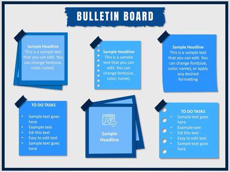 Bulletin Board Powerpoint Template Infographic Powerpoint Bulletin