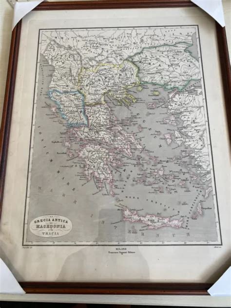 Carta Geografica Grecia Antica Eur Picclick Fr