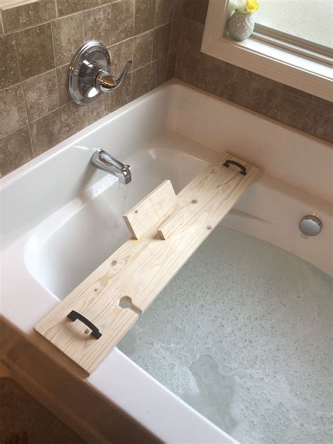 Primitive shower caddy bath caddy wooden bath caddy | etsy. Unstained Wooden Bathtub Caddy 🛀🏾 in 2020 | Wooden bathtub ...