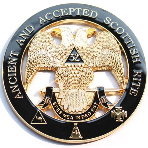 Historical Memorabilia Masonic Freemasonry Masonic Metal Chrome 32nd