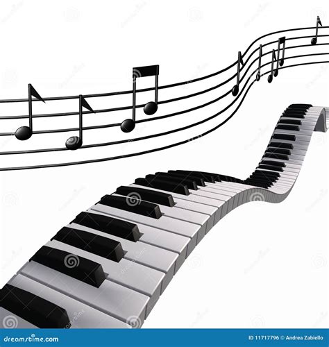 Music Piano Notes In The Sky Stock Illustration Illustration Of Chord