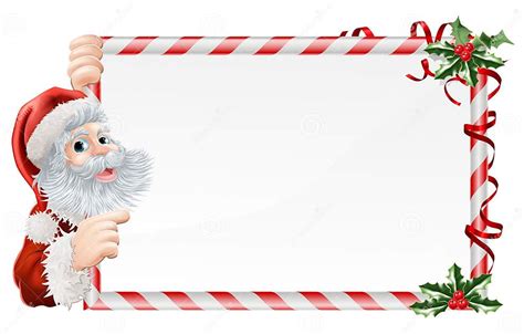Christmas Santa Claus Sign Stock Vector Illustration Of Blank 34496978