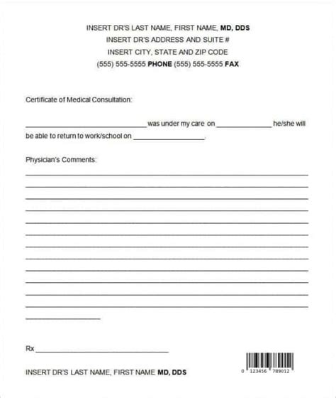 Printable Dental Clinical Notes Template