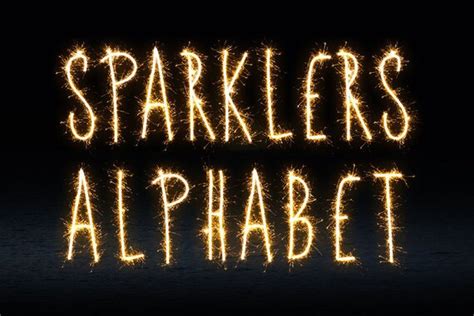 Sparklers Alphabet Photoshop Overlays Wedding Overlays