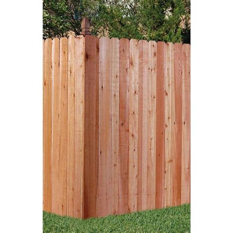 58 In X 6 In W X 8 Ft H Cedar Dog Ear Fence Picket In The Wood Fence