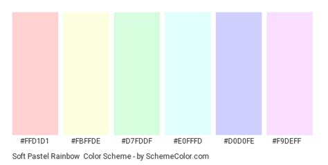 soft pastel rainbow color scheme lavender