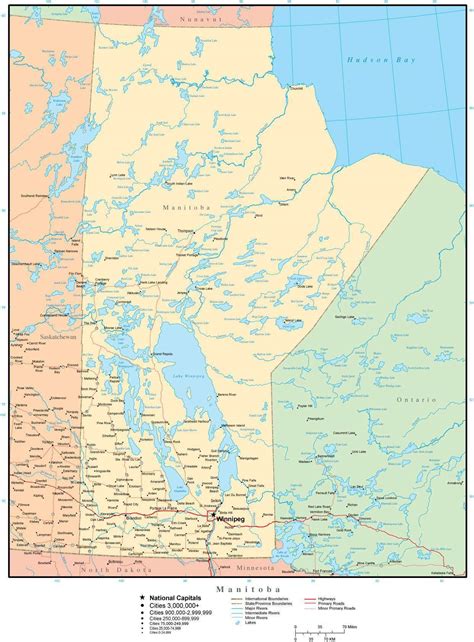 Map Of Canada Manitoba Maps Of The World
