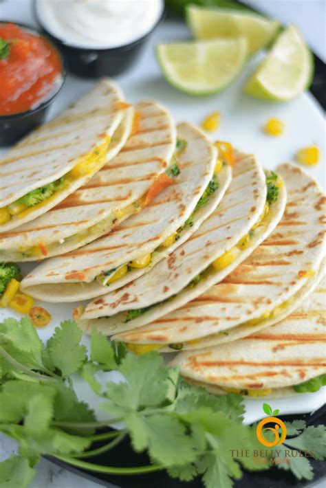 Vegetarian Quesadilla With Broccoli And Corn The Belly Rules The Mind