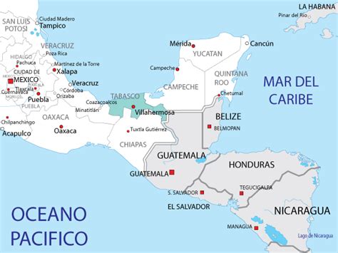 Mapa De Veracruz Y Tabasco