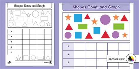 Shapes Count And Graph Activity Teacher Made