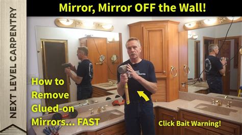 Removing A Bathroom Mirror Glued To The Wall Everything Bathroom
