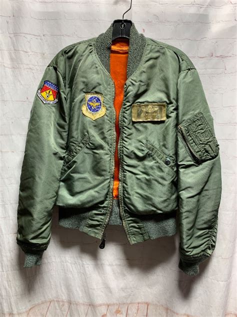 Vintage Military Bomber Jacket With Patches Small Fit As Is Boardwalk