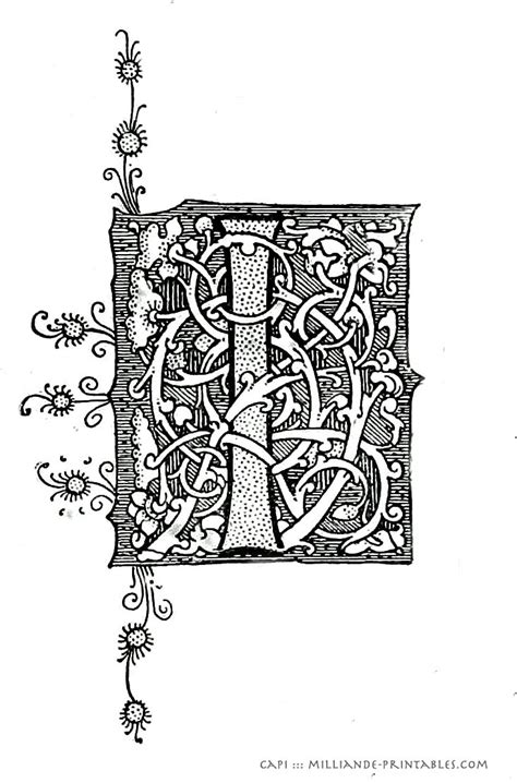 The english alphabet consists of 26 letters. Illuminated Manuscript Letters I, Printable Alphabet ...