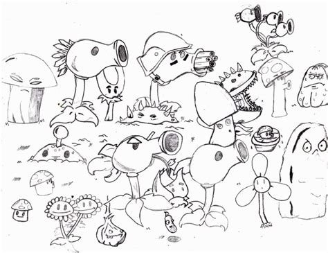 Coloring Zombies Plants Vs Pages Zombie Shroom Printable Kids Gloom