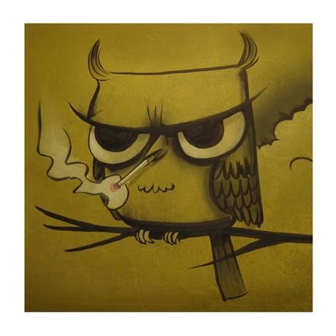 Smoking Owl Owl Cool Art Design Elements