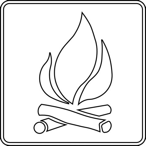 Campfire Outline Clipart Etc