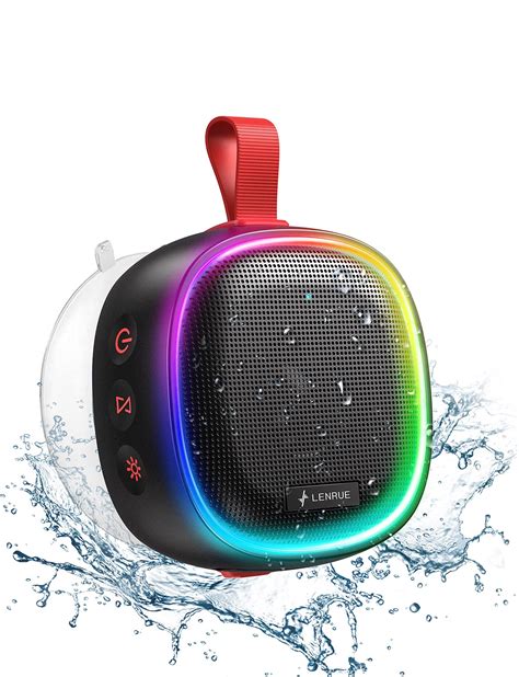 Bluetooth Speaker With Rgb Lights Lenrue Ipx7 Waterproof Portable