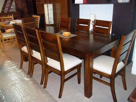 Juegos de comedor, comedores completos, comedores vintage y comedores blancos. Juego De Comedor 8 Personas Mesa Sillas Madera Maciza ...