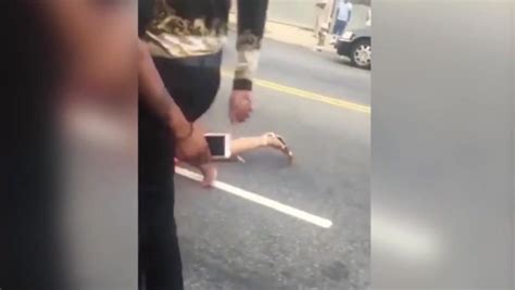 Half Naked Prostitutes Fight For Territory On Busy Road In Shocking