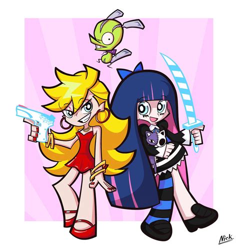 Panty And Stocking And Chuck By Nicktheirkenartist On Deviantart