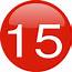 Number 15 Button Clip Art At Clkercom  Vector Online