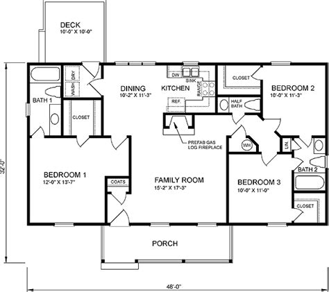How some house designers create spacious floor plans while keeping a lid on square footage. Ranch Style House Plan 45272 with 3 Bed , 3 Bath | Country ...
