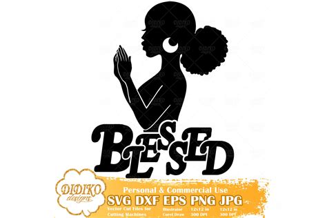 Download Praying Black Woman SVG #4, Blessed Woman Svg File | DIDIKO designs