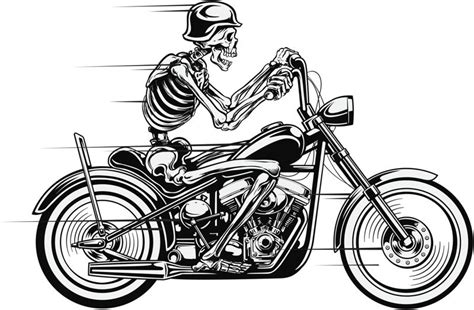 Vector Skull Motorcycle Free Vector Cdr Download