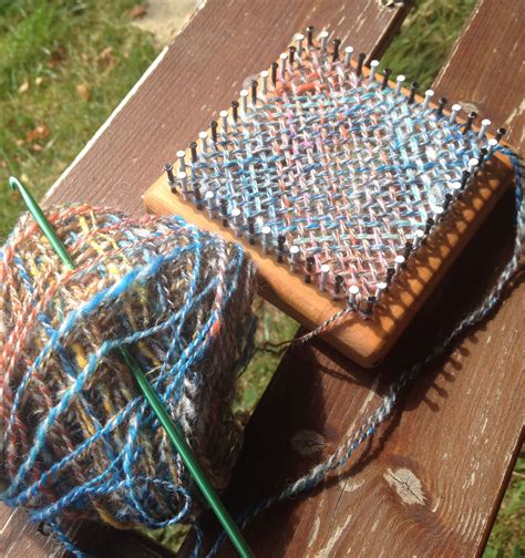 Weaving My Handspun Yarn On A Hazel Rose Quilters Pin Loom Weaving