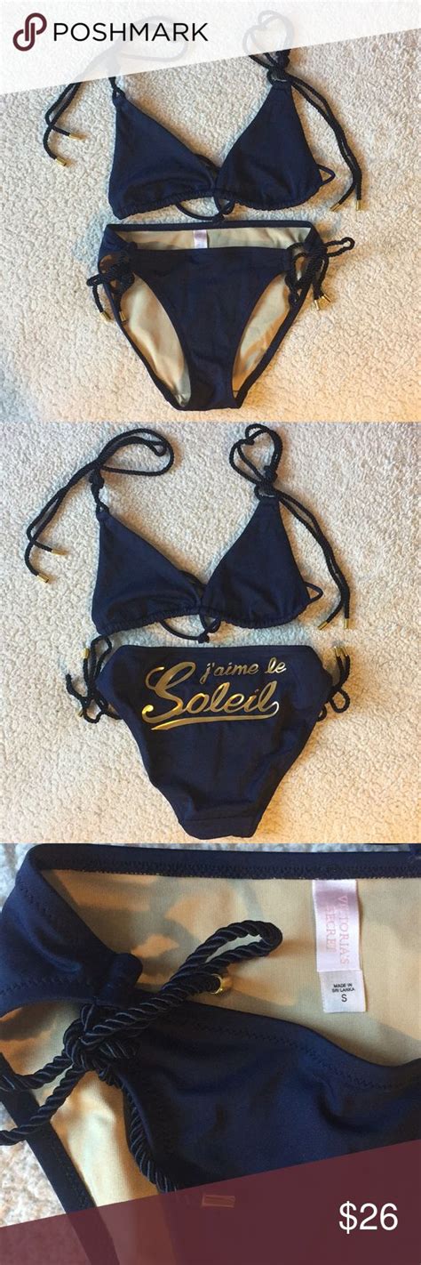 Sailor Inspired Victorias Secret Bikini Navy Colored Sailor Inspired