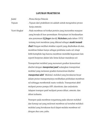Laporan Praktikum Mengamati Sel | PDF