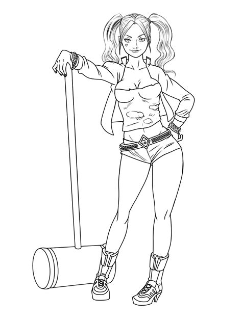 After appearing in cartoons, quinn appeared in the batman adventures # 12 (1993). 20 Free Printable Harley Quinn Coloring Pages
