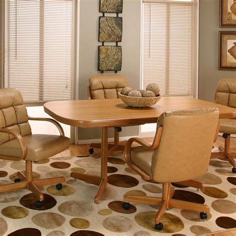 Set Of 4 Kitchen Chairs With Casters Dining Room Cozy Dining Room